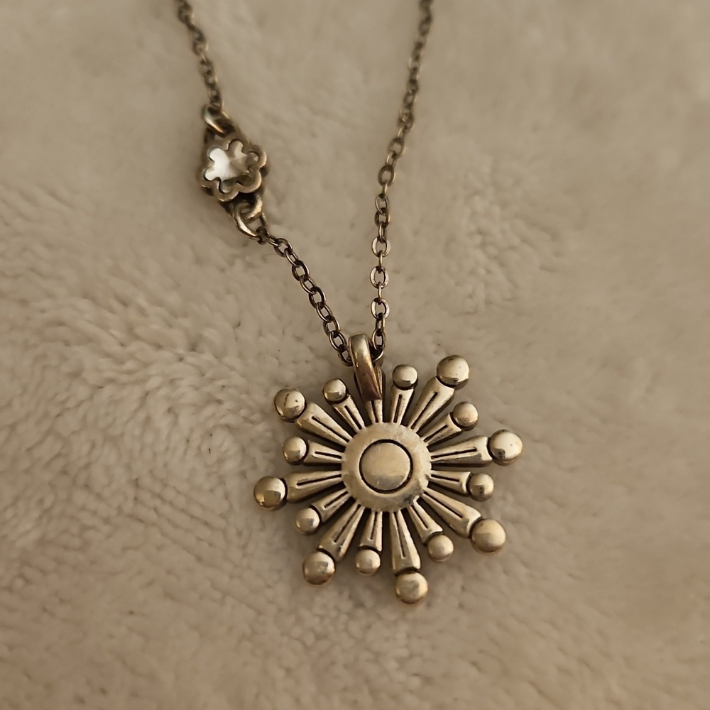 BRIGHTON Mira Silver Sunburst Crystal Pendant Necklace - Picture 5 of 10